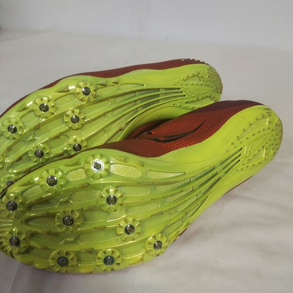 Saucony Showdown 4 Mens Track and Field Racing Shoes Red Yellow S29033-6 - Picture 6 of 6